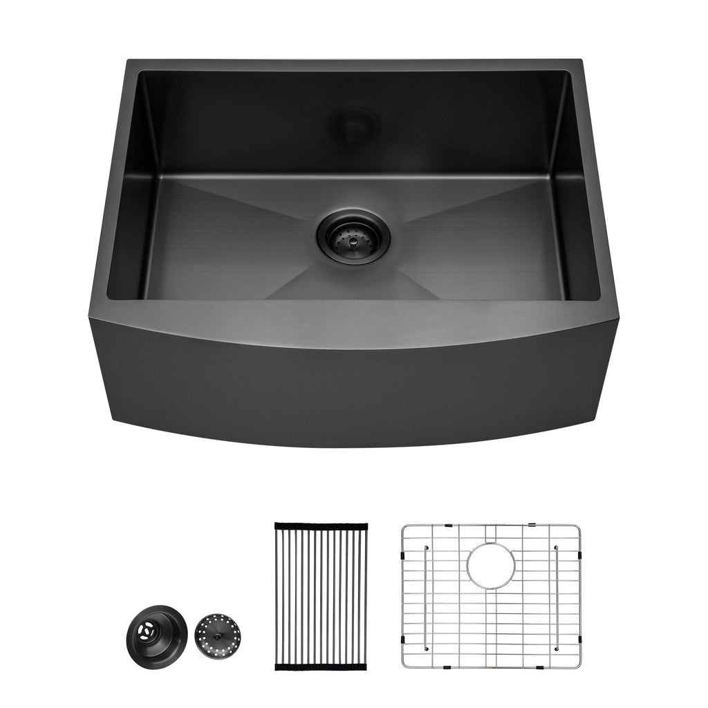 24" x 21" x 10" Gunmetal Kitchen Sink