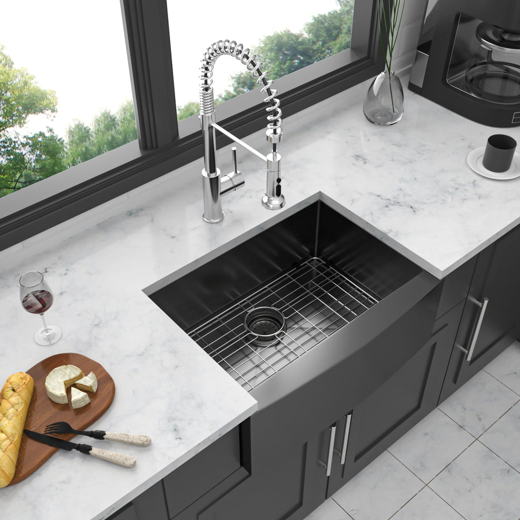 24" x 21" x 10" Gunmetal Kitchen Sink