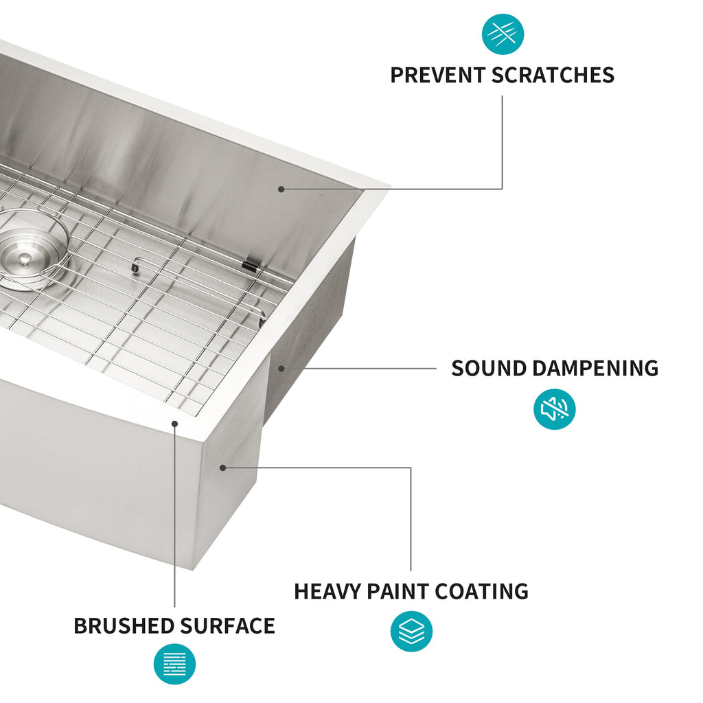 36 Farmhouse Sink - Stainless Steel Apron Front Kitchen Sink