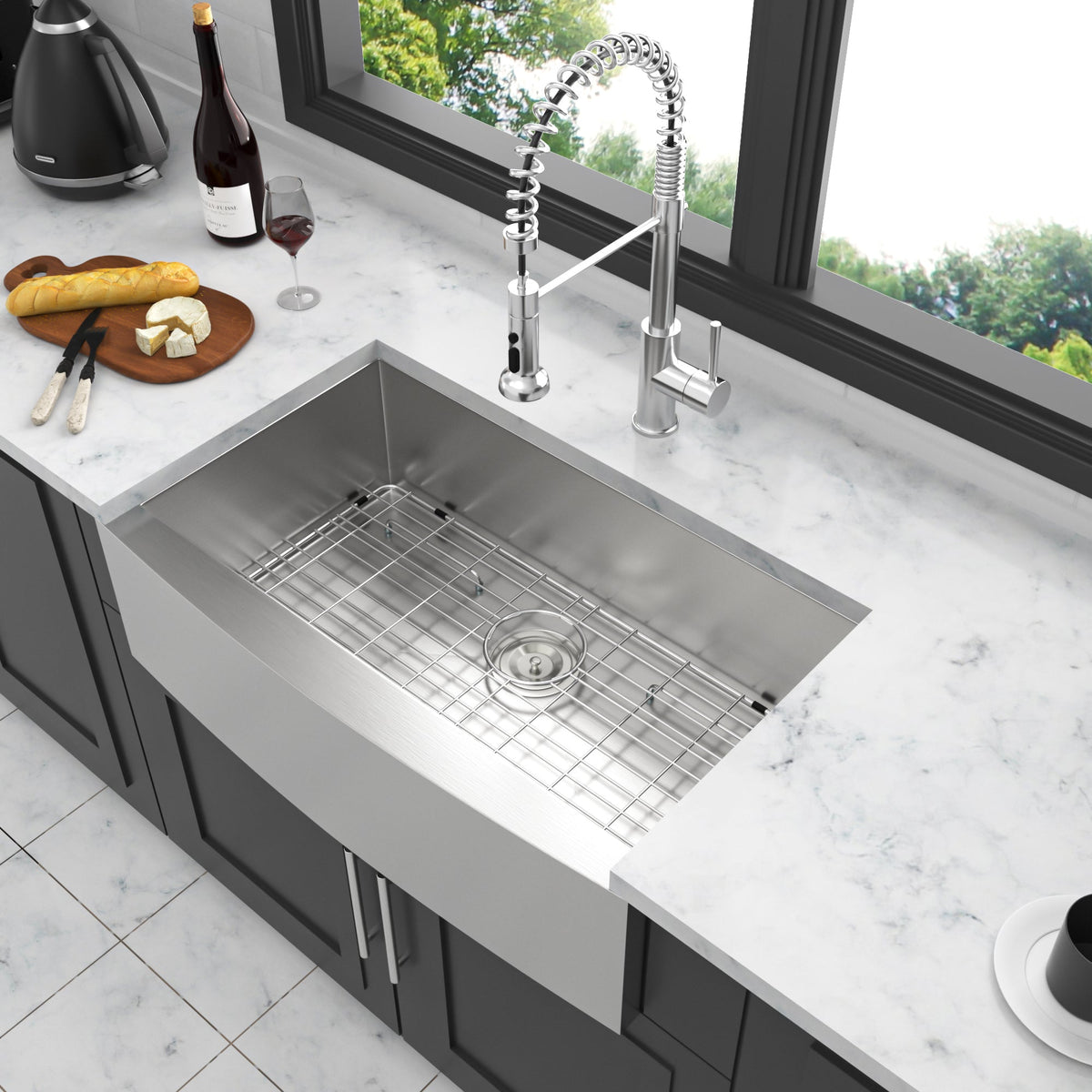 36 Farmhouse Sink - Stainless Steel Apron Front Kitchen Sink