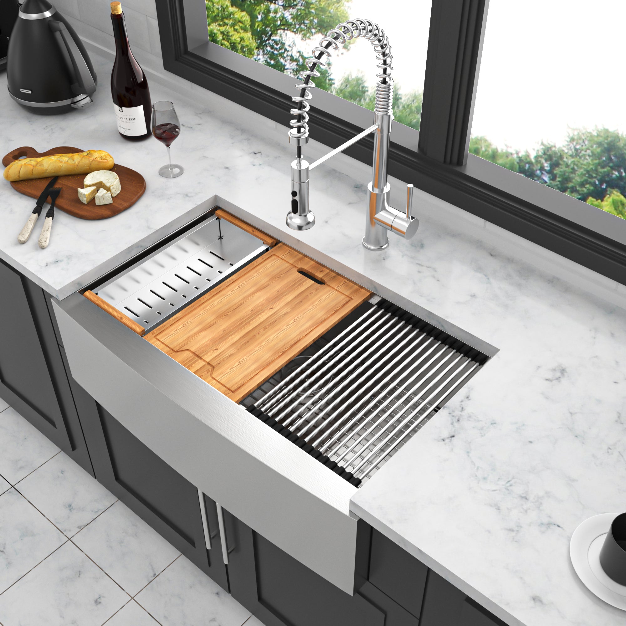 30 Farmhouse Sink Workstation