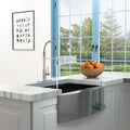 21-Inch Commercial Kitchen Faucet with Dual Function Pull-Down Sprayhead
