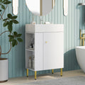 21.6" White Left Side Storage Bathroom Vanity