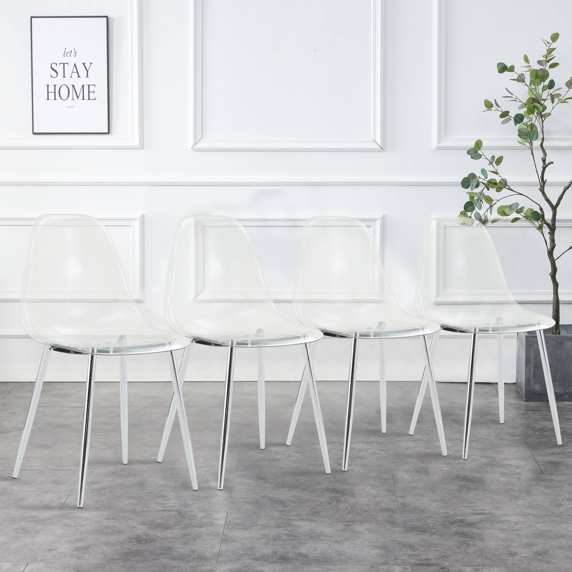 Modern Minimalist Transparent Dining Chair