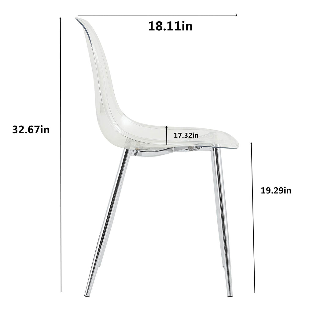 Modern Minimalist Transparent Dining Chair