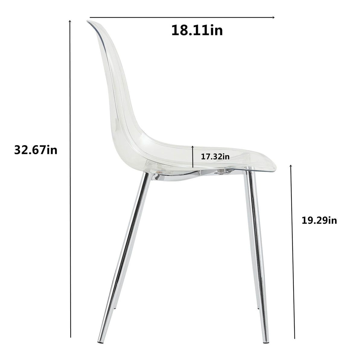 Modern Minimalist Transparent Dining Chair