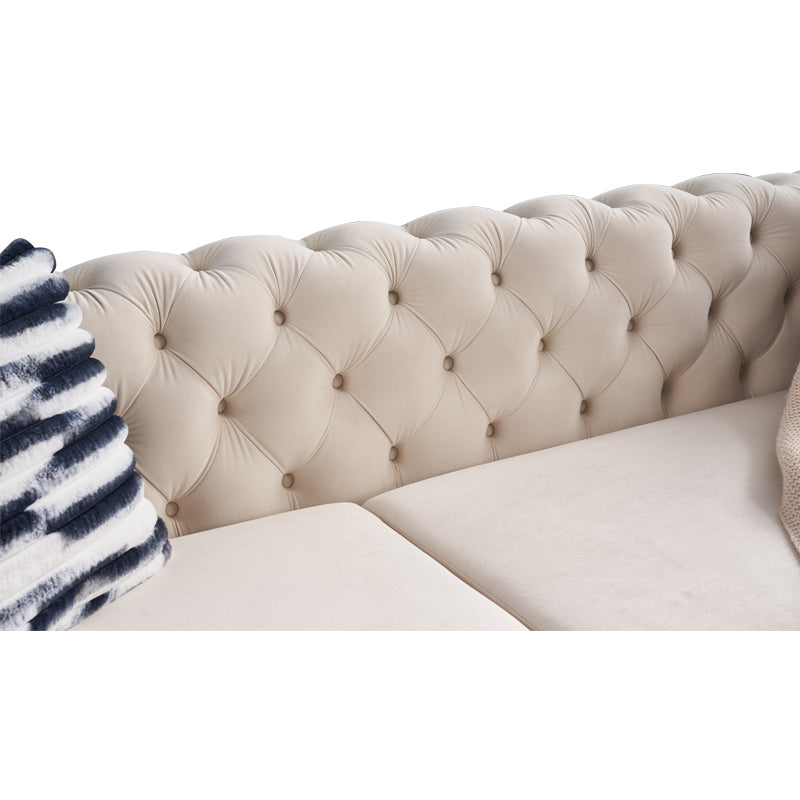 Chesterfield Modern Tufted Velvet Living Room Sofa