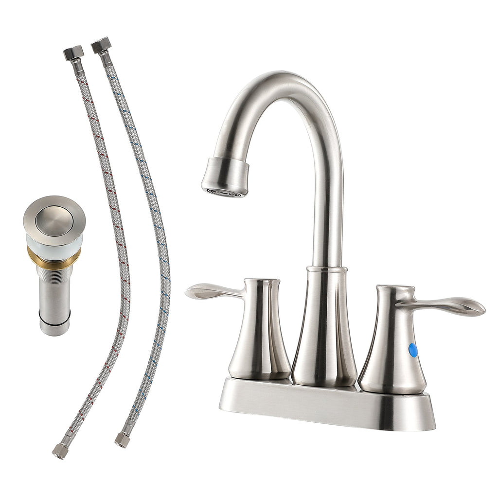 4 Inch 2 Handle Centerset Bathroom Faucet