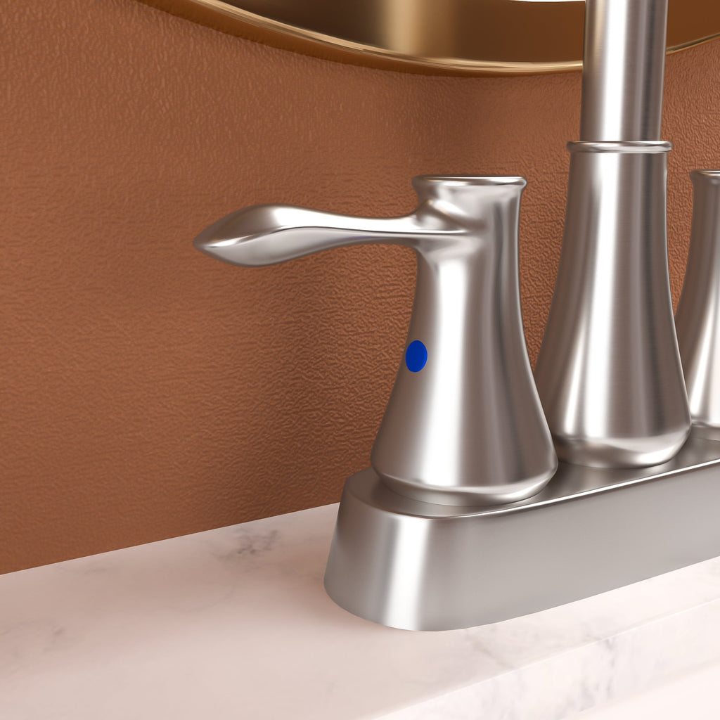 4 Inch 2 Handle Centerset Bathroom Faucet