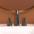 Matte Black 2 Handle Widespread Bathroom Faucet