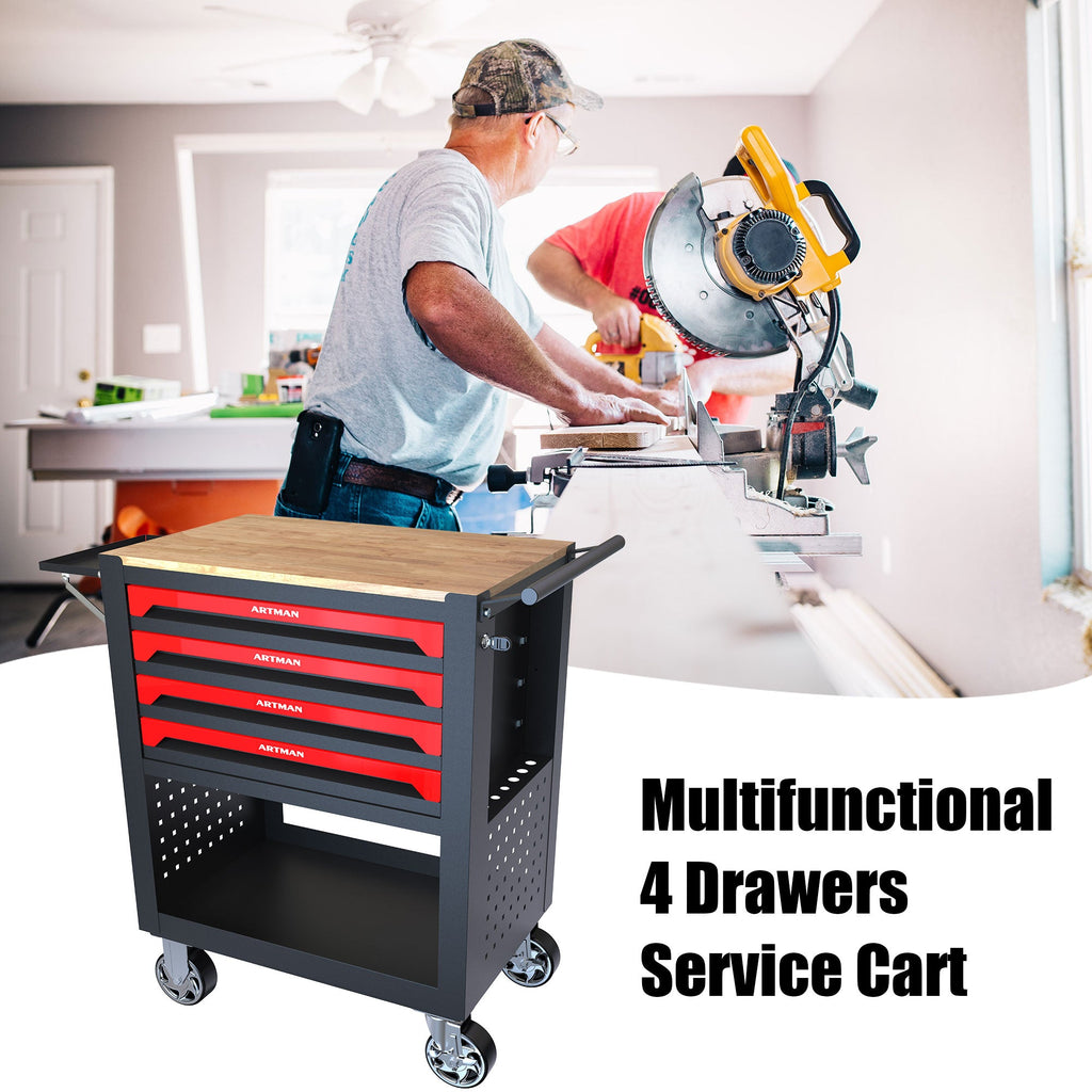 4 Drawers Multifunctional Tool Cart
