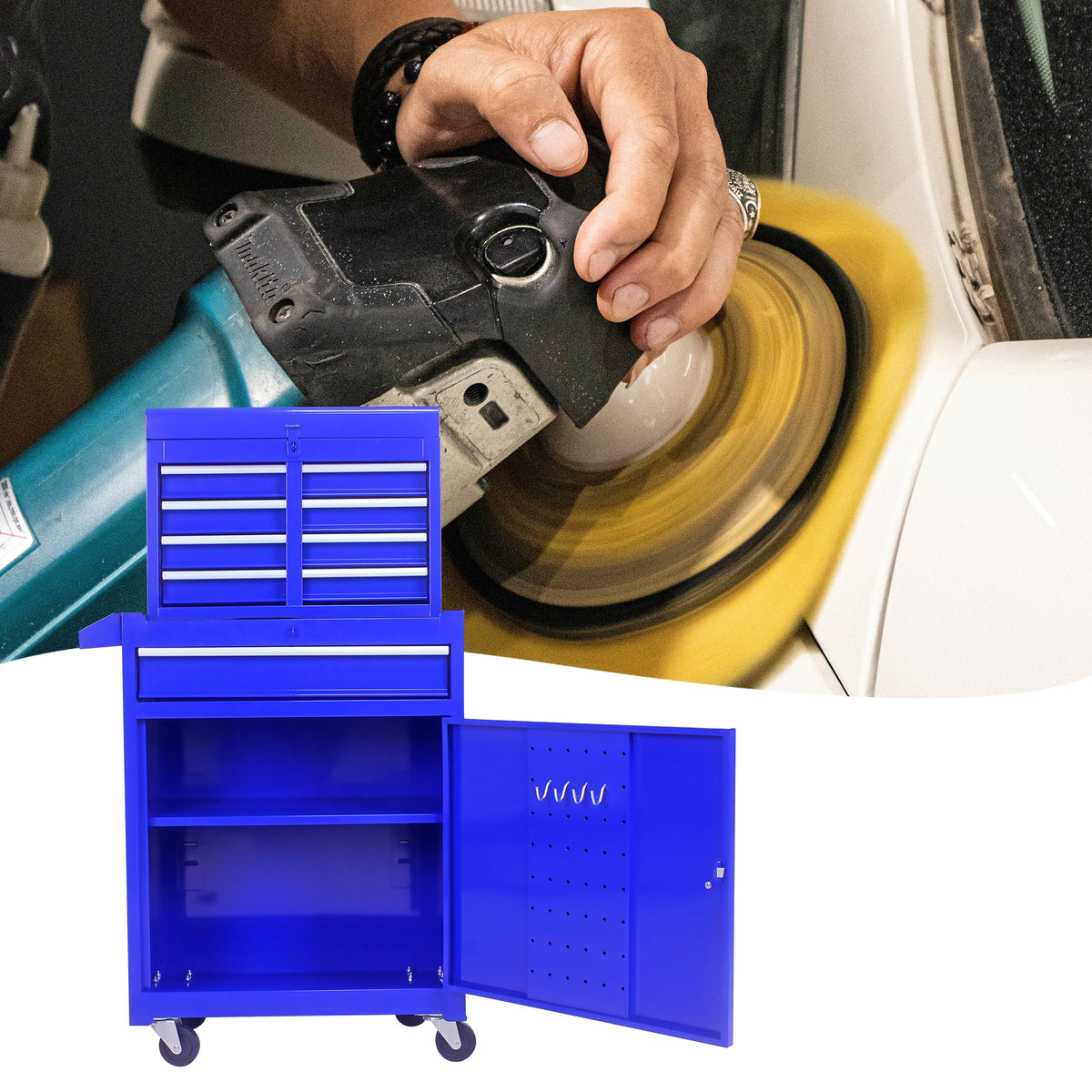 Rolling Tool Chest, 5-Drawer Tool Box Organizer