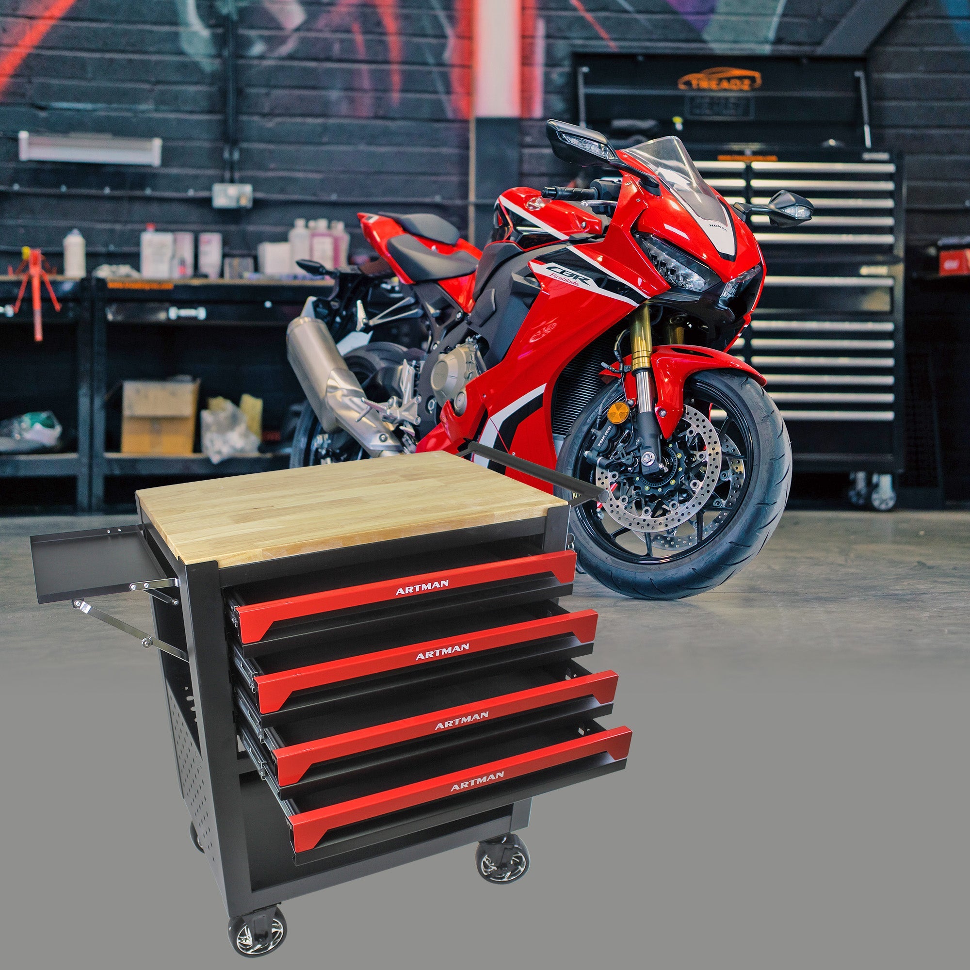 4 Drawers Multifunctional Tool Cart