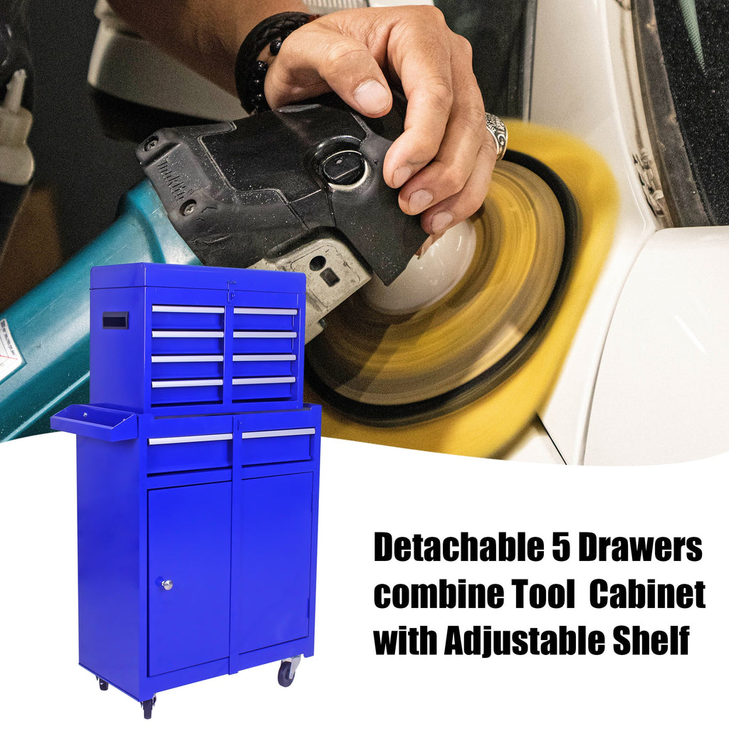 Rolling Tool Chest, 5-Drawer Tool Box Organizer
