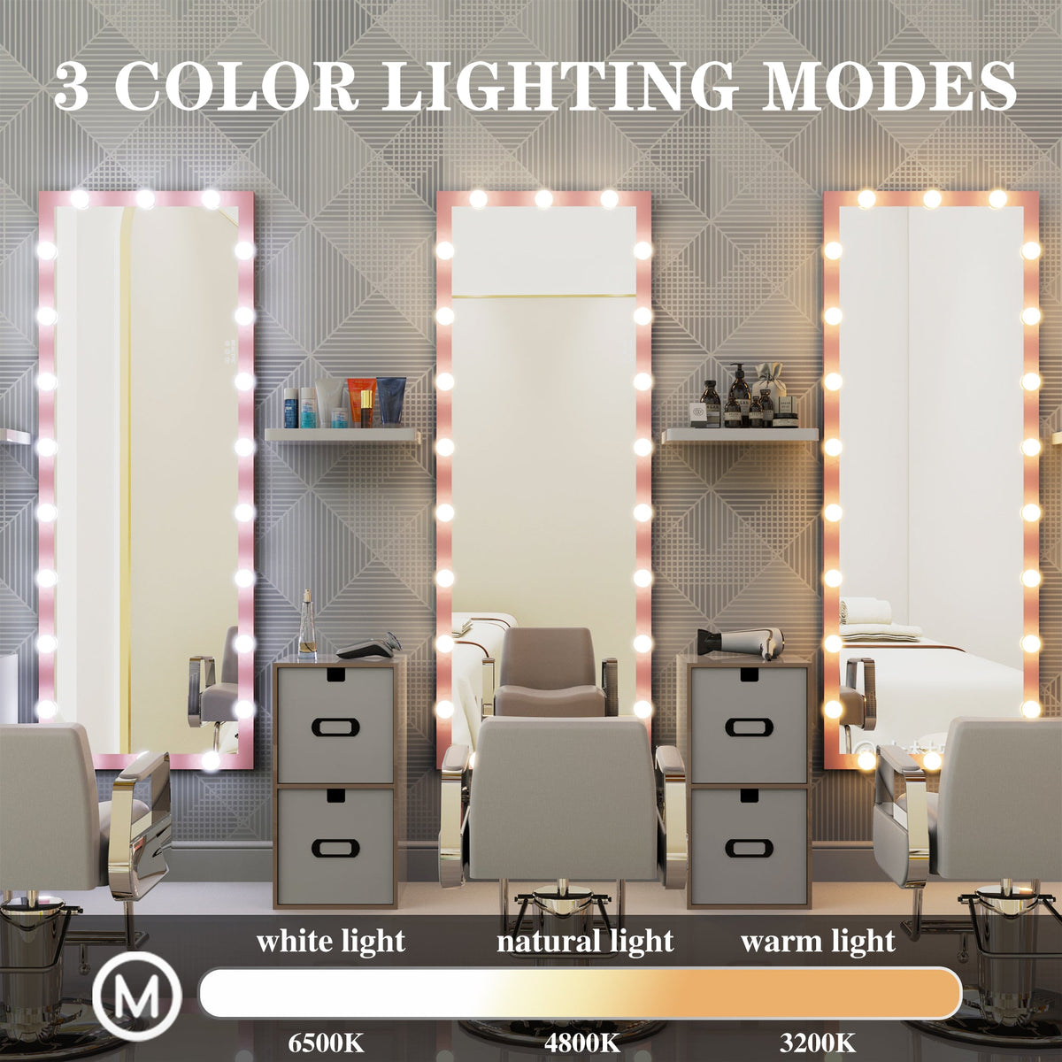 Hollywood Full Length Mirror with Lights