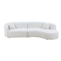 Luxury Modern Style Living Room Upholstery Curved Sofa with Chaise