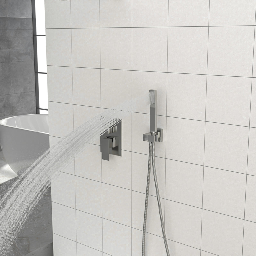 Dual Shower Head - 10 Inch Wall Mounted Square Shower System