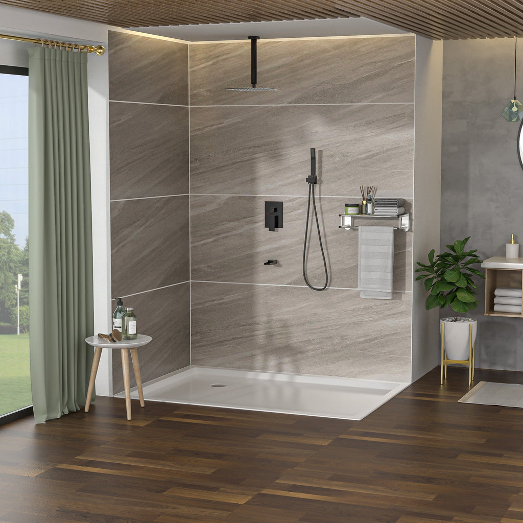 Shower System with Waterfall Tub Spout