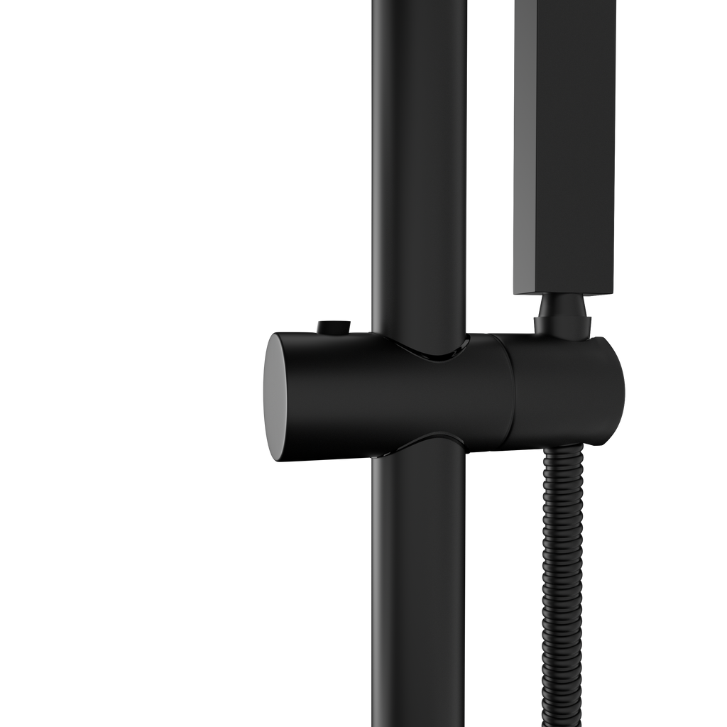 Shower System with Adjustable Slide Bar - Matte Black