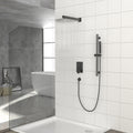 Shower System with Adjustable Slide Bar - Matte Black