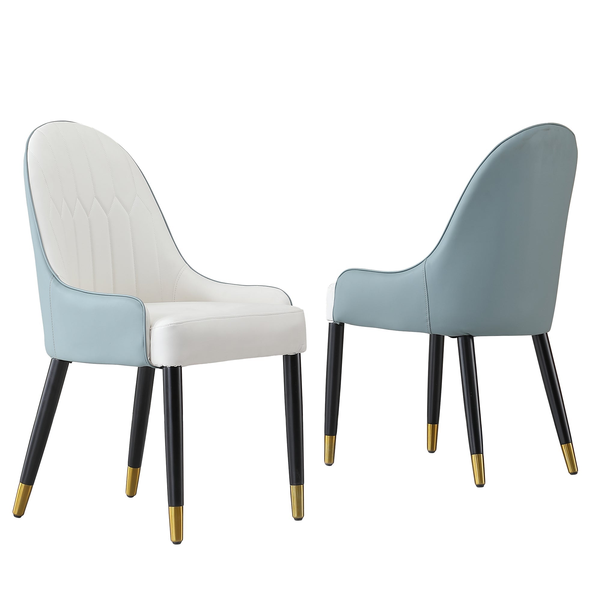 Modern Dining Chairs Set of 2 pcs Faux Leather Dining Chairs