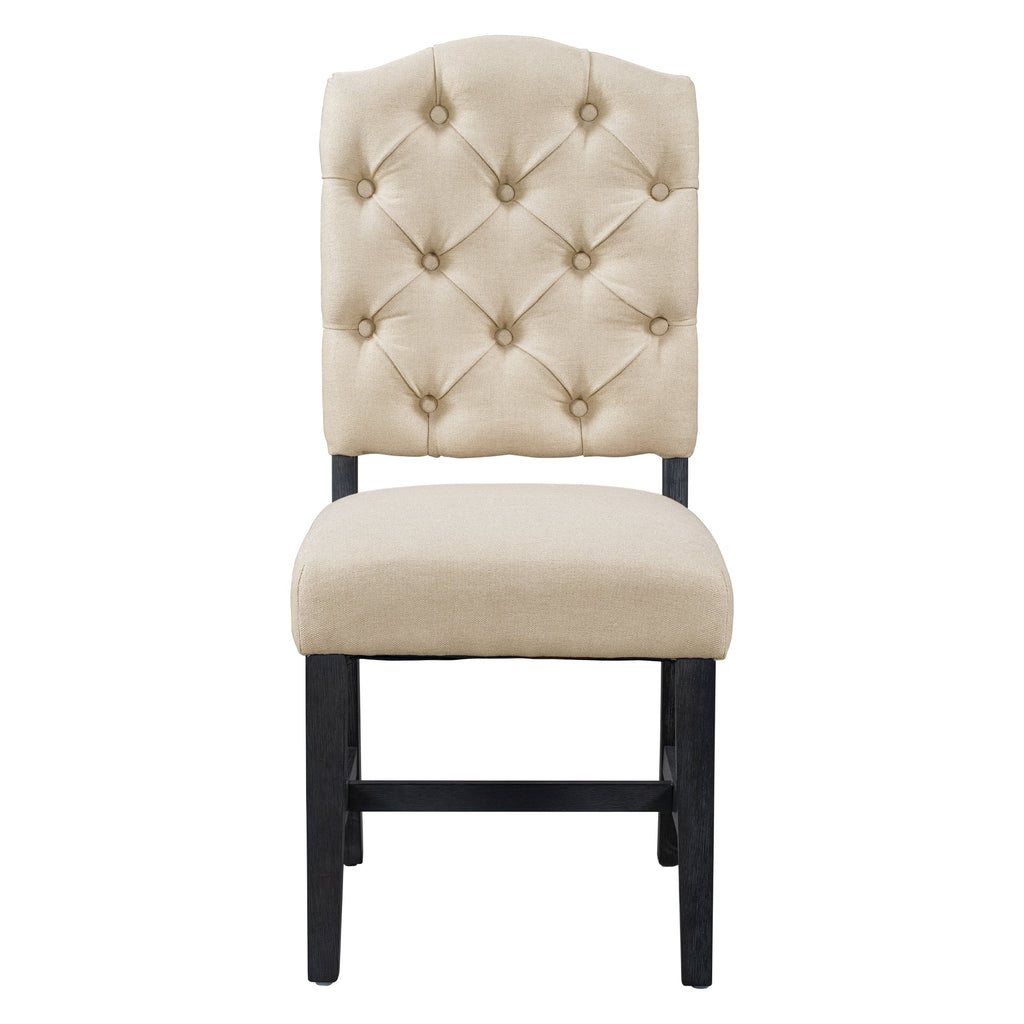 TREXM Retro Style Dining Chair Set with 4 Upholstered Chairs