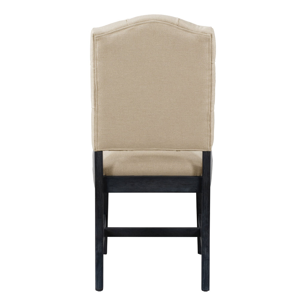 TREXM Retro Style Dining Chair Set with 4 Upholstered Chairs