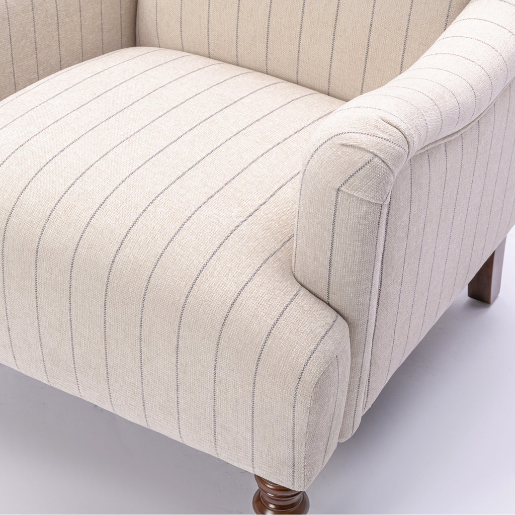 Sylvia Sea Oat Striped Arm Chair