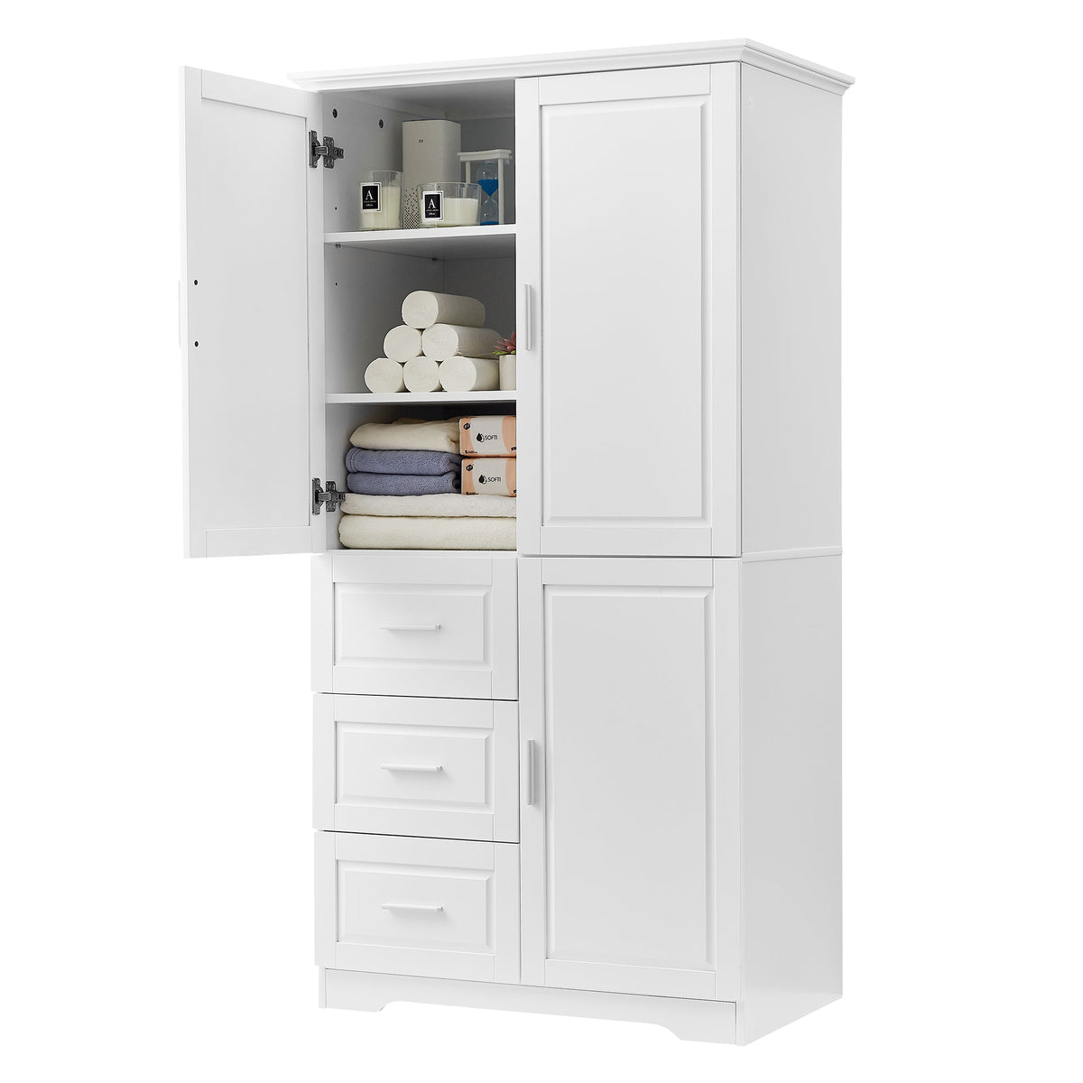 Tall and Wide Storage Cabinet with Doors