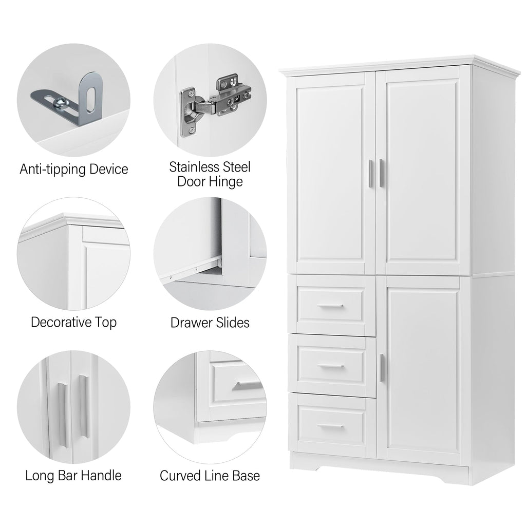 Tall and Wide Storage Cabinet with Doors
