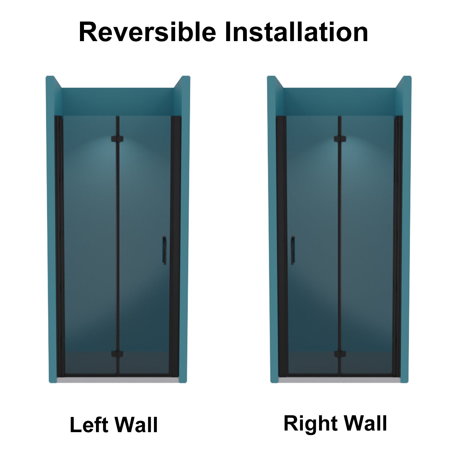 Bi-Fold Semi-Frameless Shower Doors
