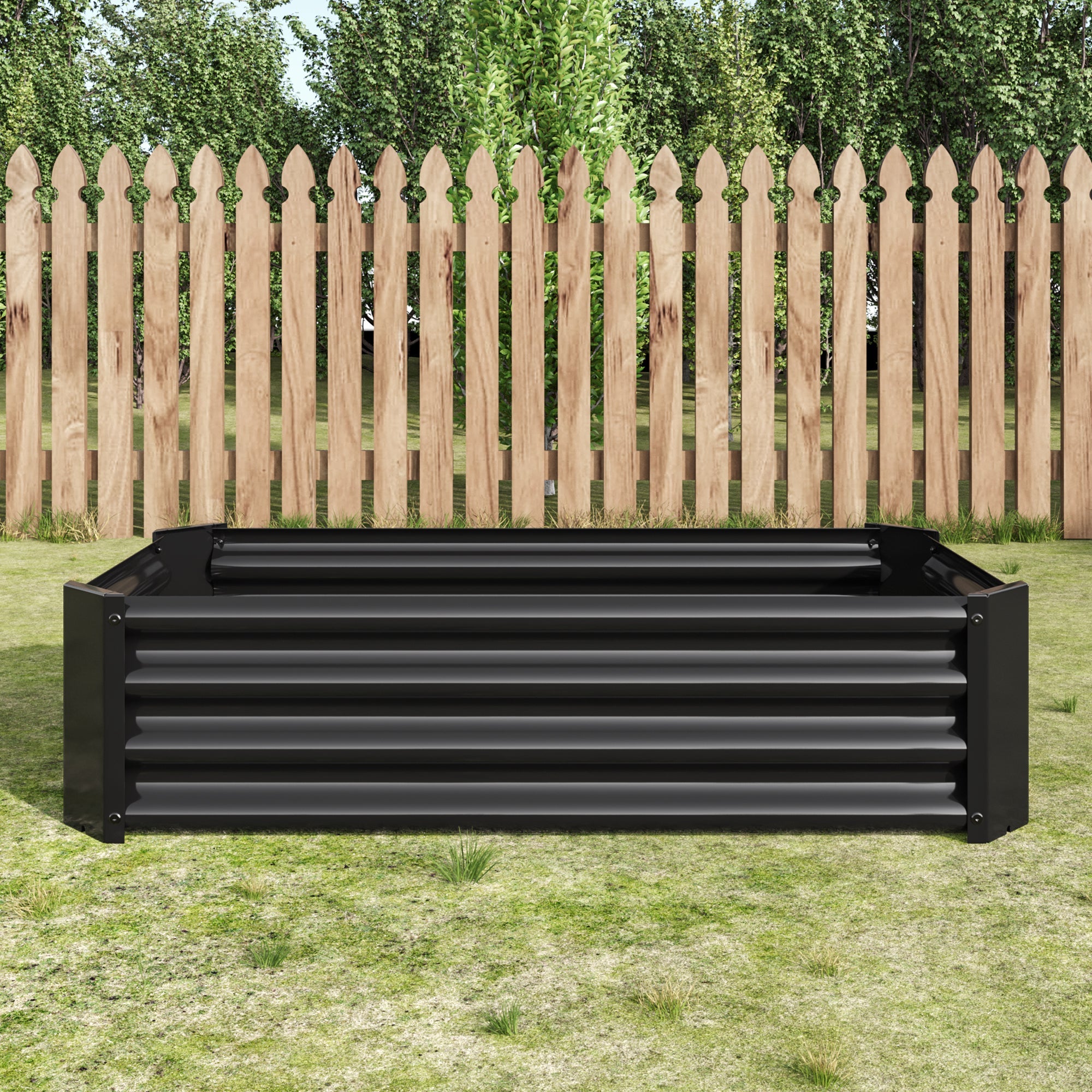 2-Piece Metal Raised Garden Bed
