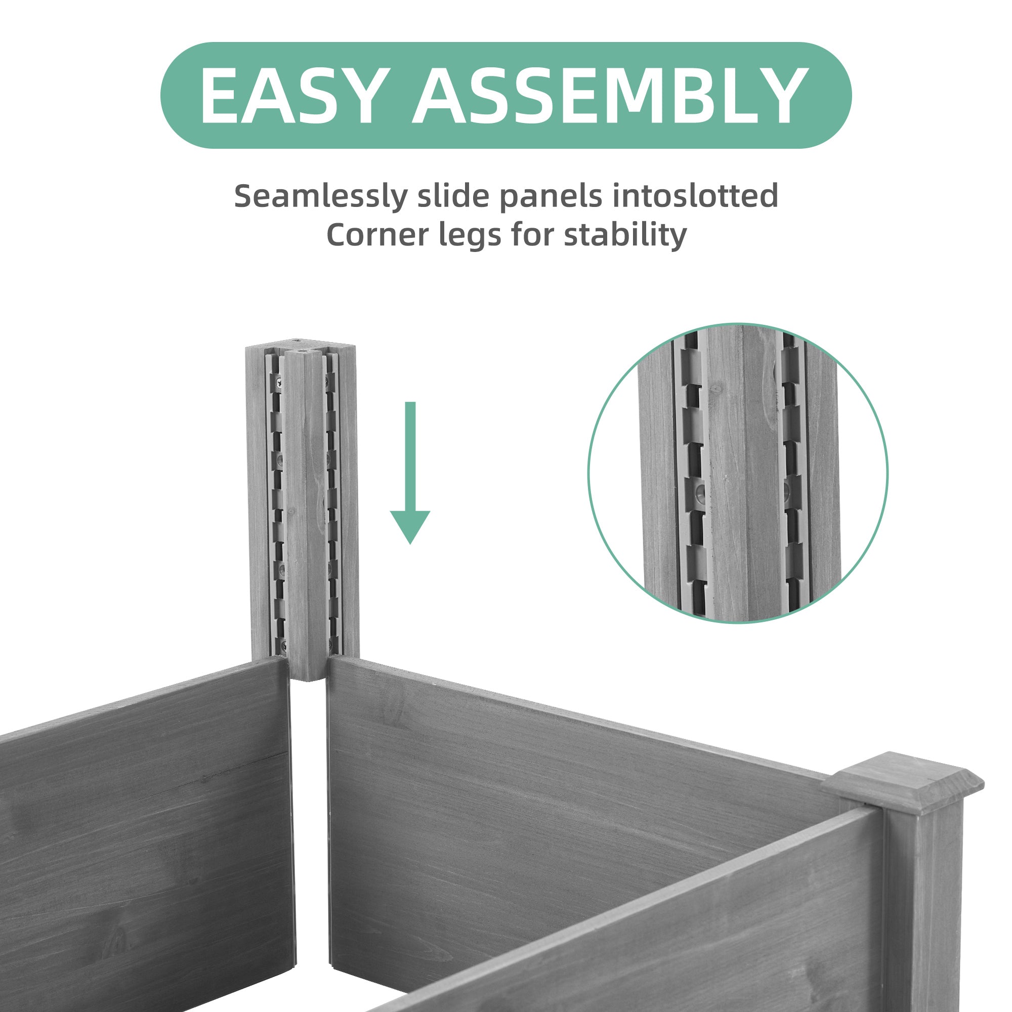 Over Ground Raised Garden Bed 96x28x10''