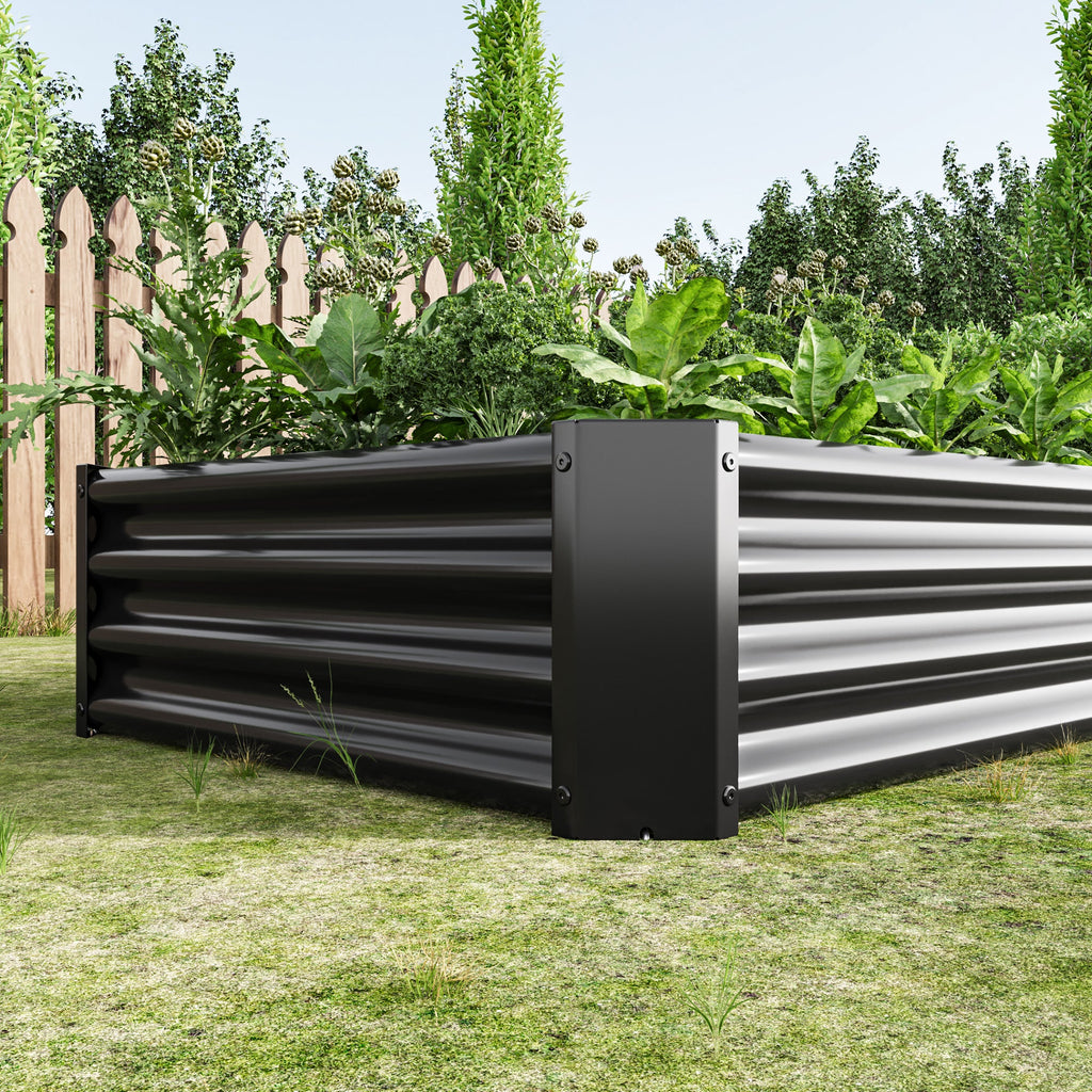 Raised Garden Bed Outdoor - 6×3×1ft Metal Planter