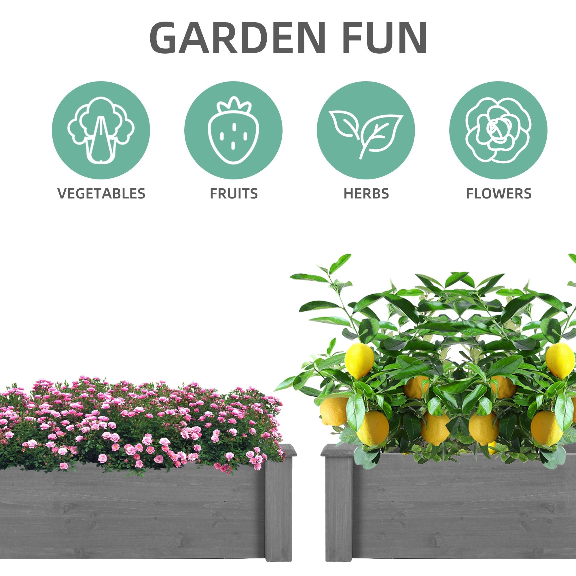 Over Ground Raised Garden Bed 96x28x10''