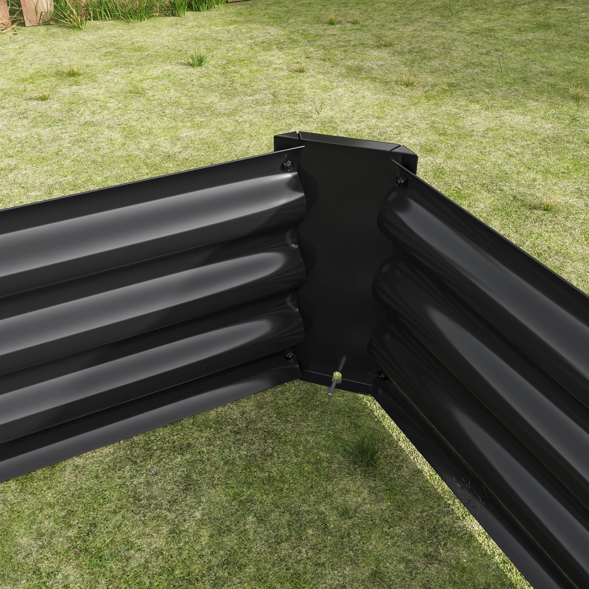 Raised Garden Bed Outdoor - 6×3×1ft Metal Planter