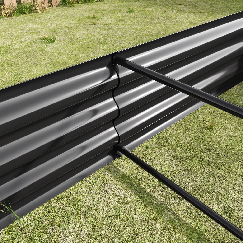 Raised Garden Bed Outdoor - 6×3×1ft Metal Planter