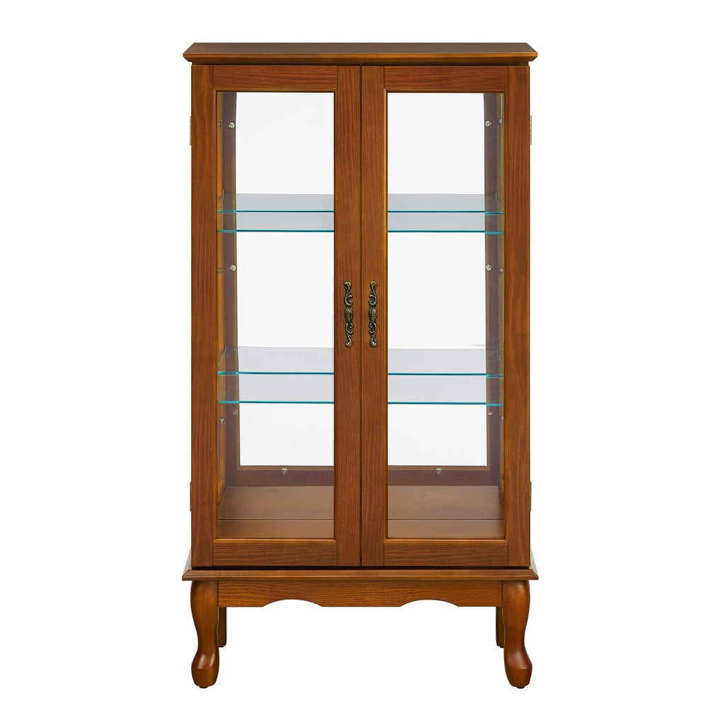 Lighted Curio Cabinet with Adjustable Shelves