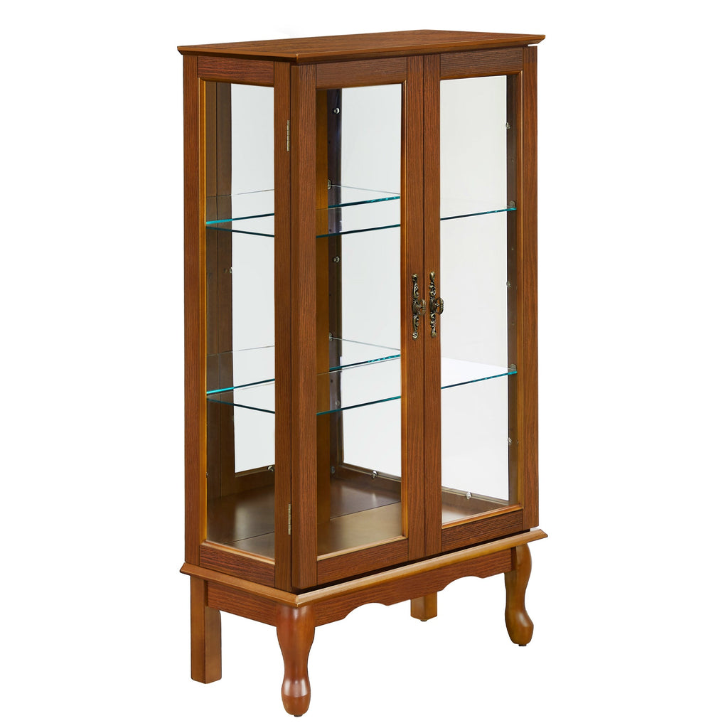 Lighted Curio Cabinet with Adjustable Shelves
