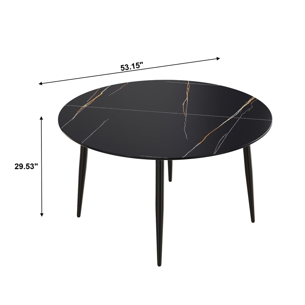 53.15" Modern Artificial Stone Dining Table
