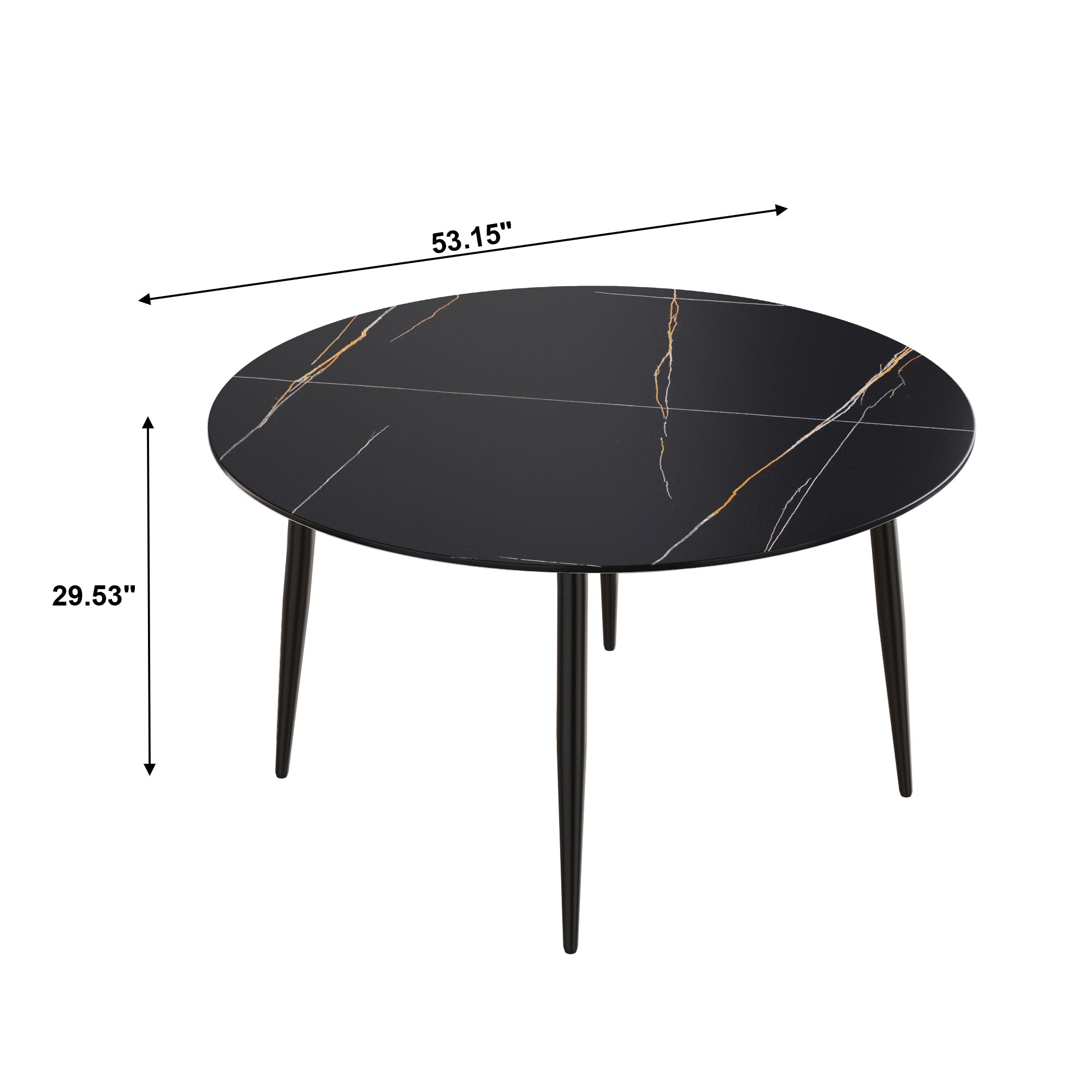 53.15" Modern Artificial Stone Dining Table