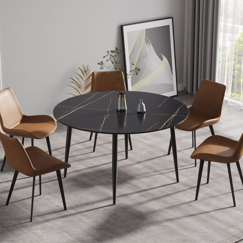 53.15" Modern Artificial Stone Dining Table