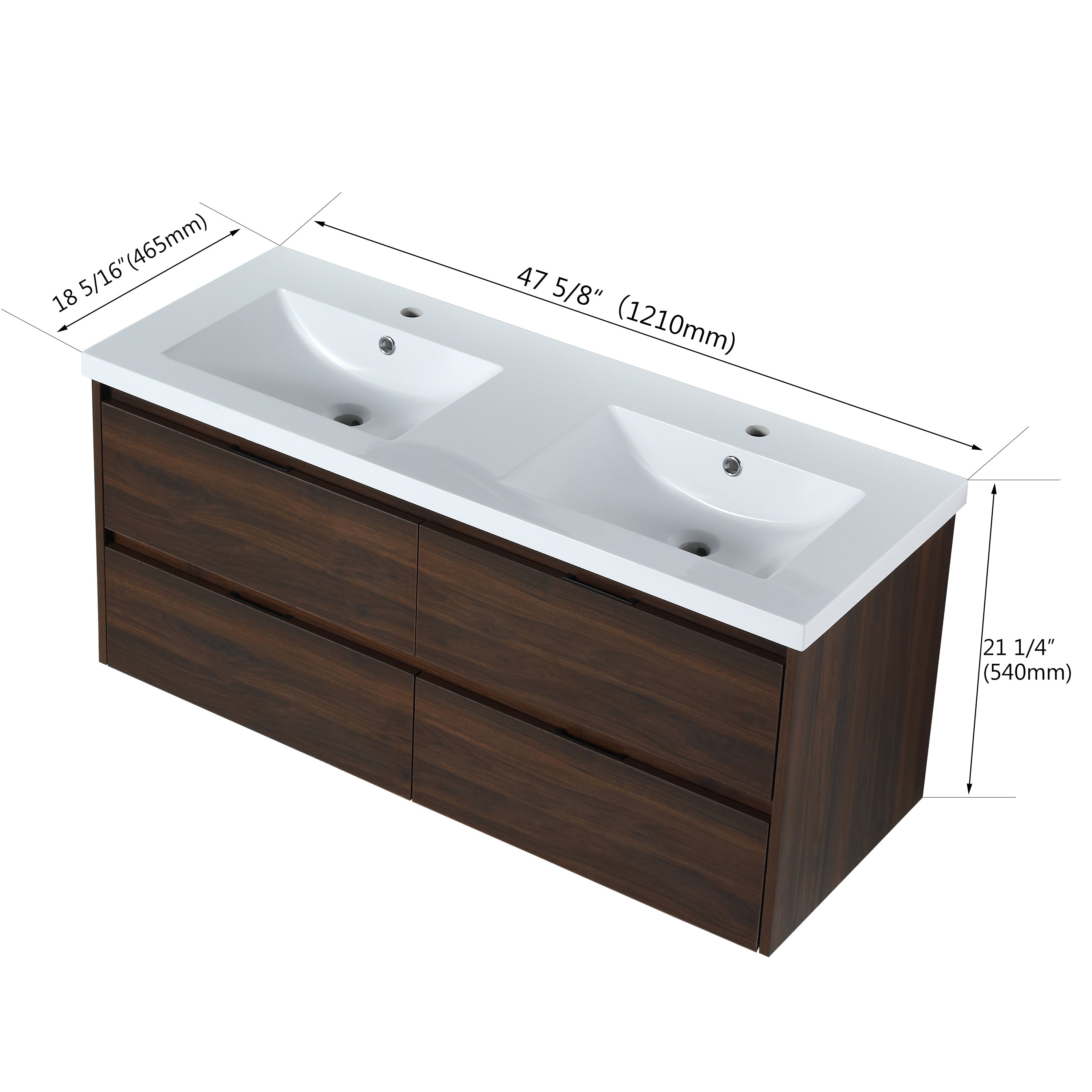 48 Inch Bathroom Vanity With Dual Sink