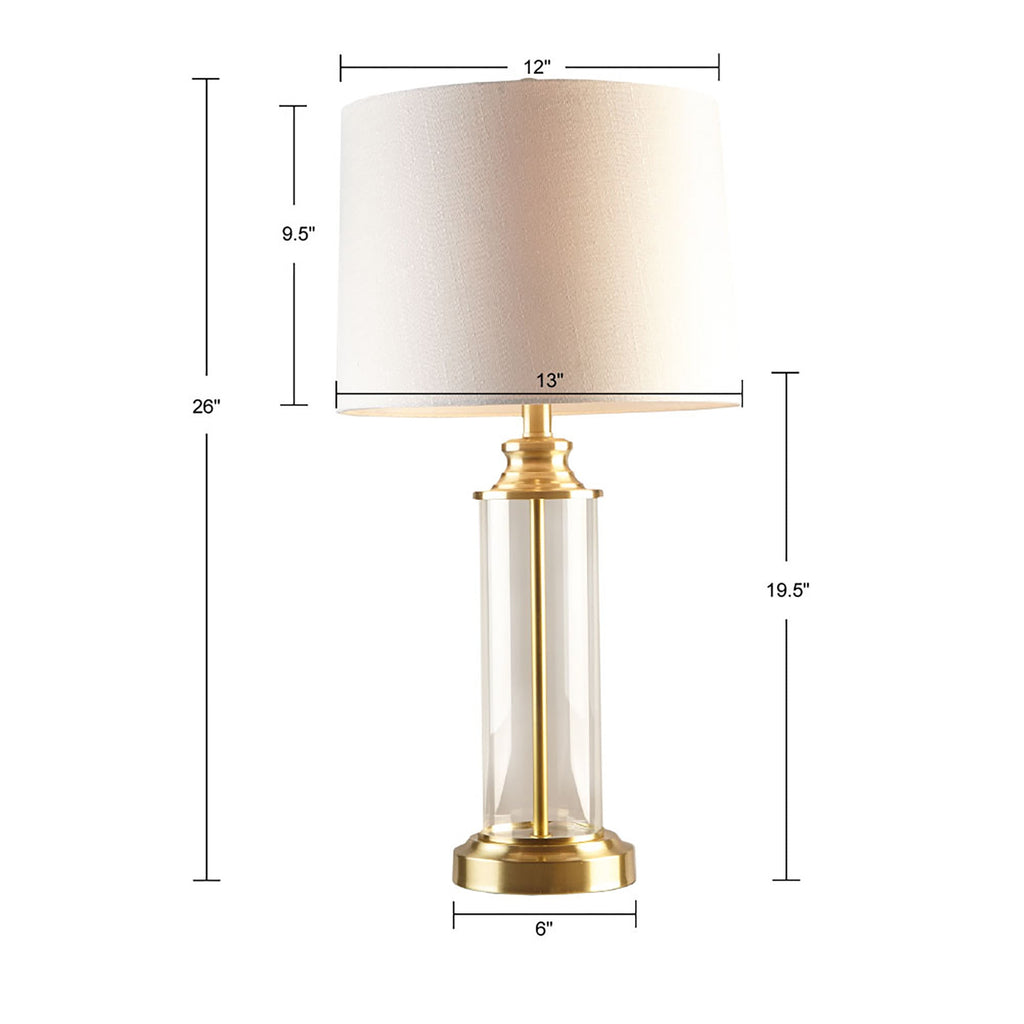 Glass Cylinder Table Lamp Set of 2