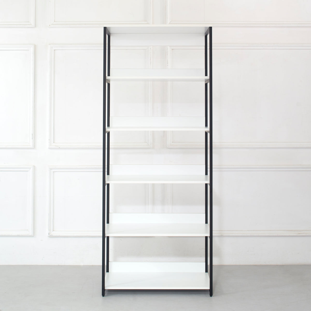 Fiona Wood and Metal Walk-in Closet with Five Shelves