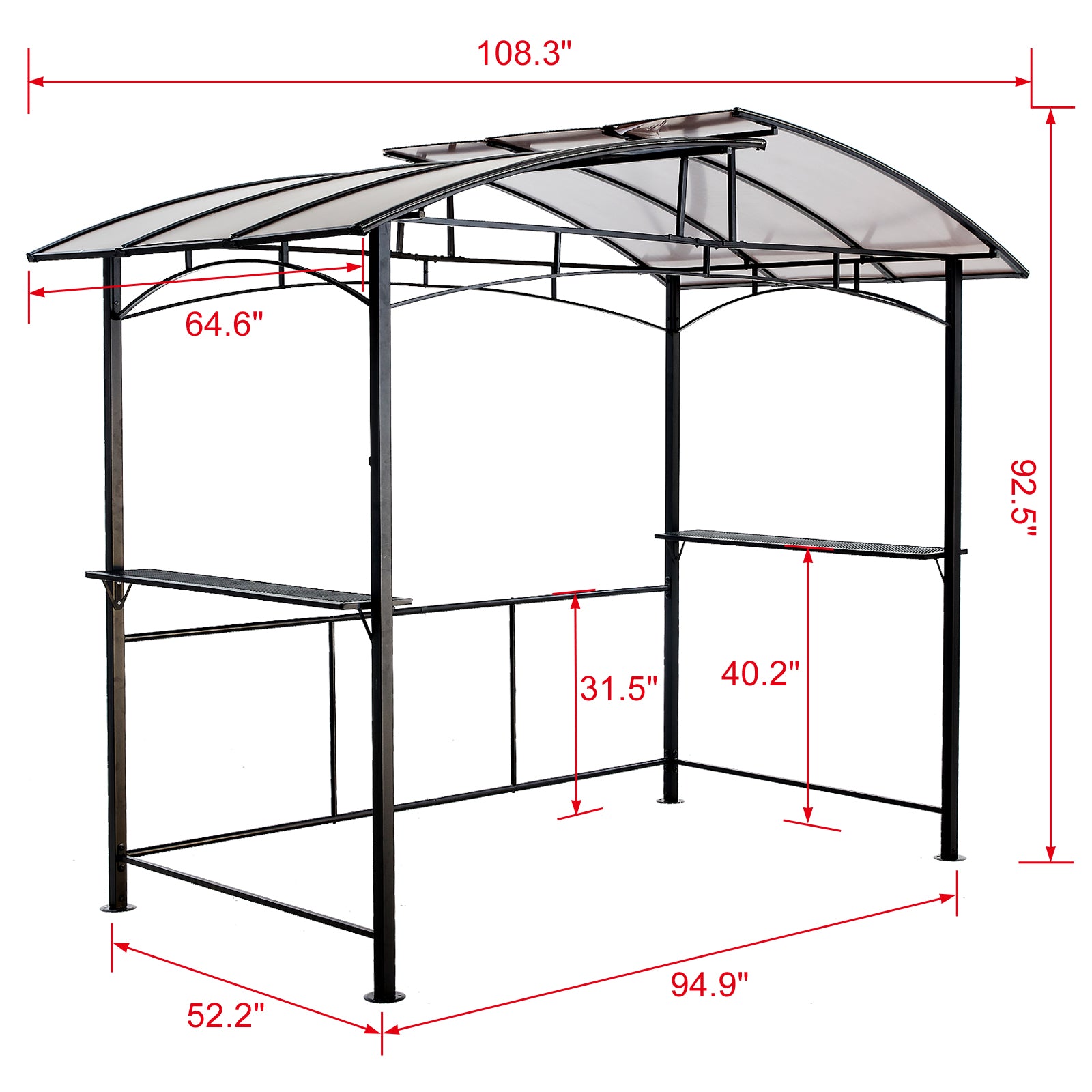 Grill Gazebo 8x5ft Outdoor Patio Canopy
