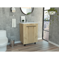 Khari 24" Floor Cabinet, Double Door, Two Shelves - Light
