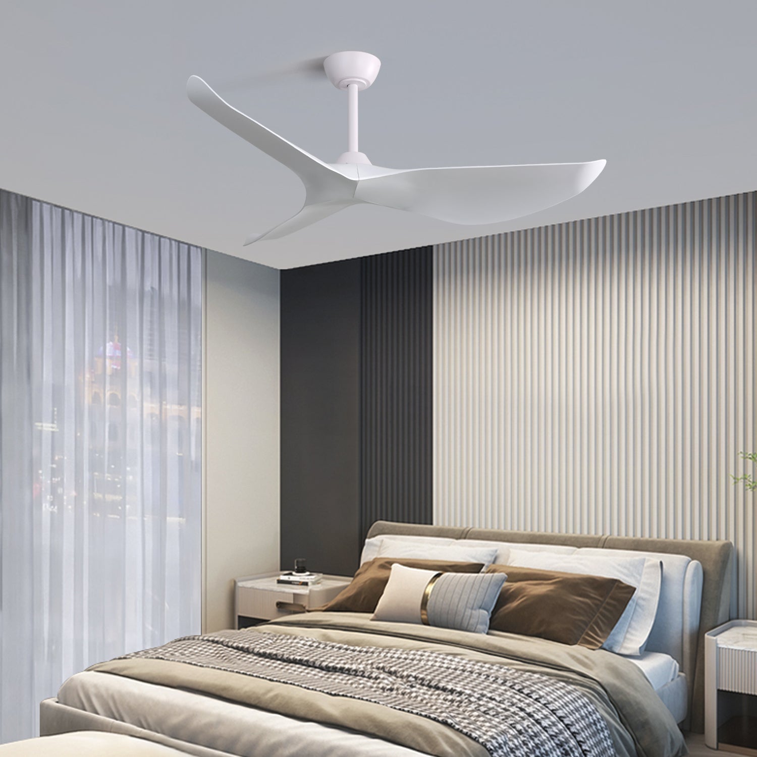 52 Inch Indoor Ceiling Fan With 6 Speed Remote