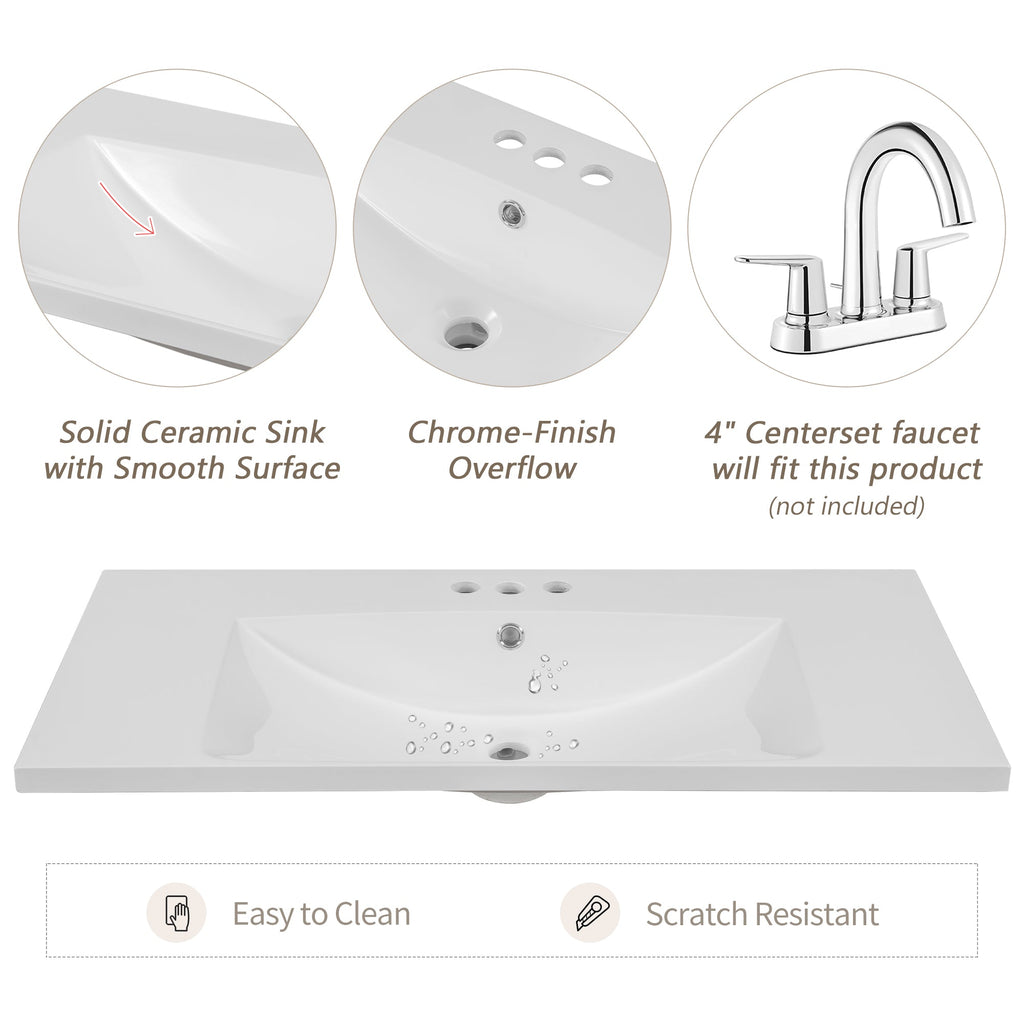 36" Bathroom Vanity with Sink Combo