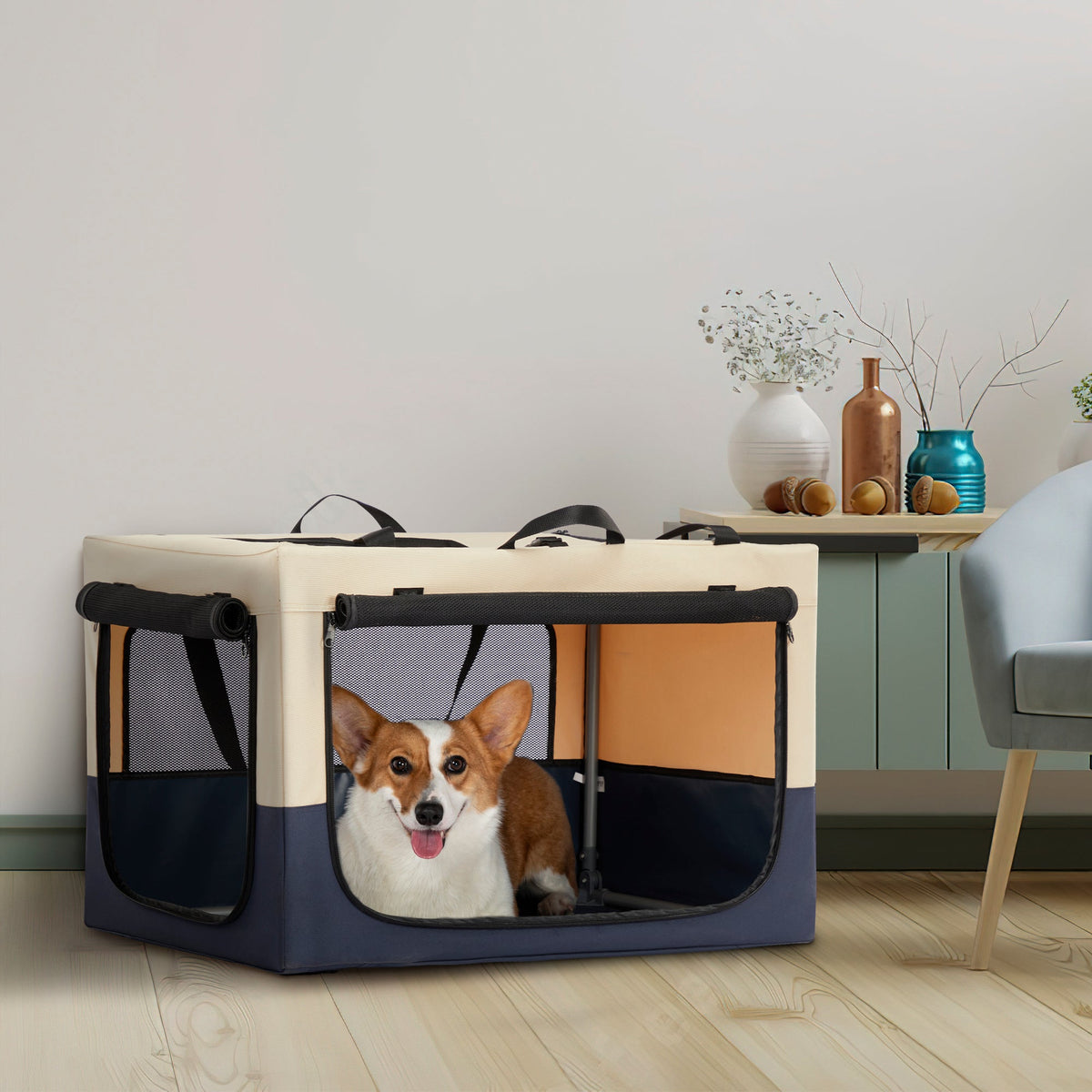Adjustable Fabric Dog Crate for Dogs